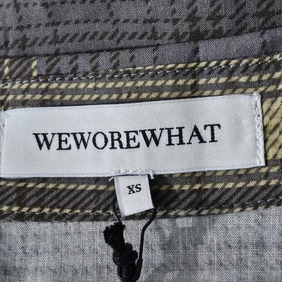 2/$50 WeWoreWhat Deep Sage Plaid Long Sleeve Pajama Top Size XS | Cozy Sleepwear - Picture 5 of 8